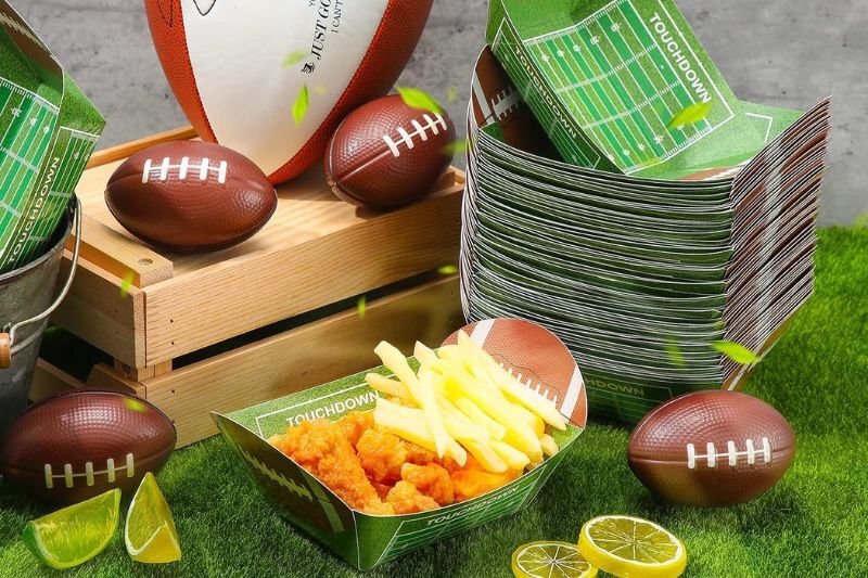 Tailgate themed party ideas - disposable servingware