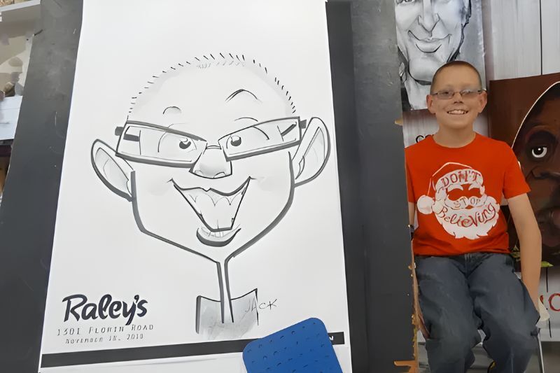 Valentine's Day party ideas for kids - caricaturist