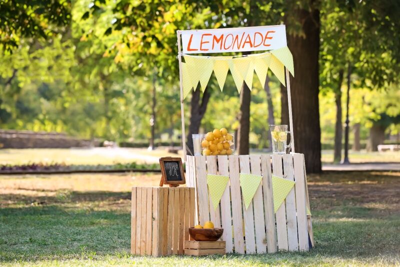block party ideas - tea and lemonade stand