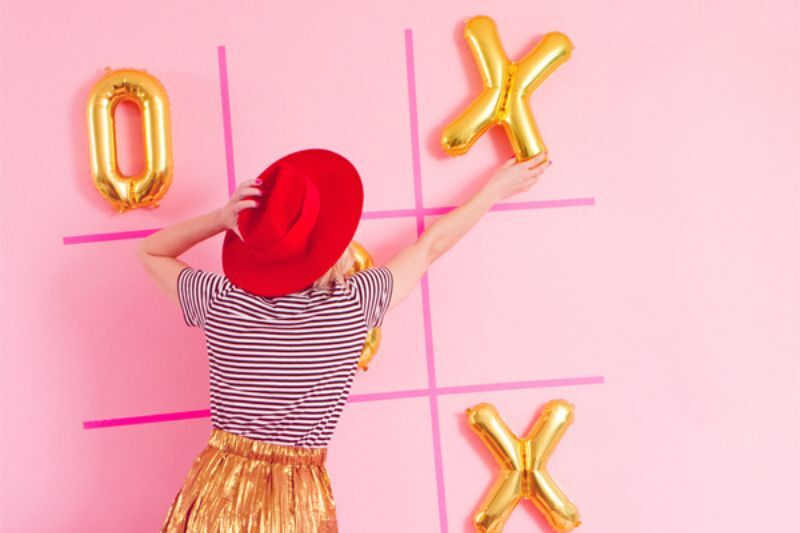 Valentine's Day party ideas for kids - tic tac toe