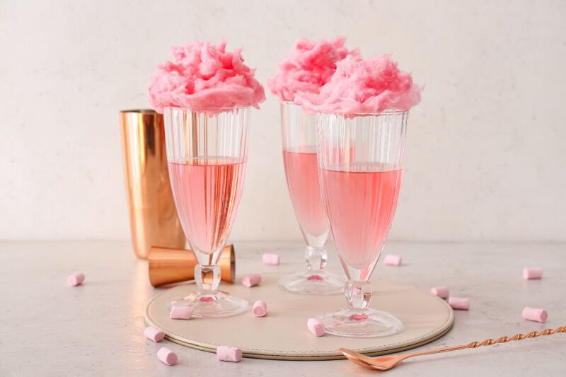 Charlie and the Chocolate Factory themed party - cotton candy cocktails
