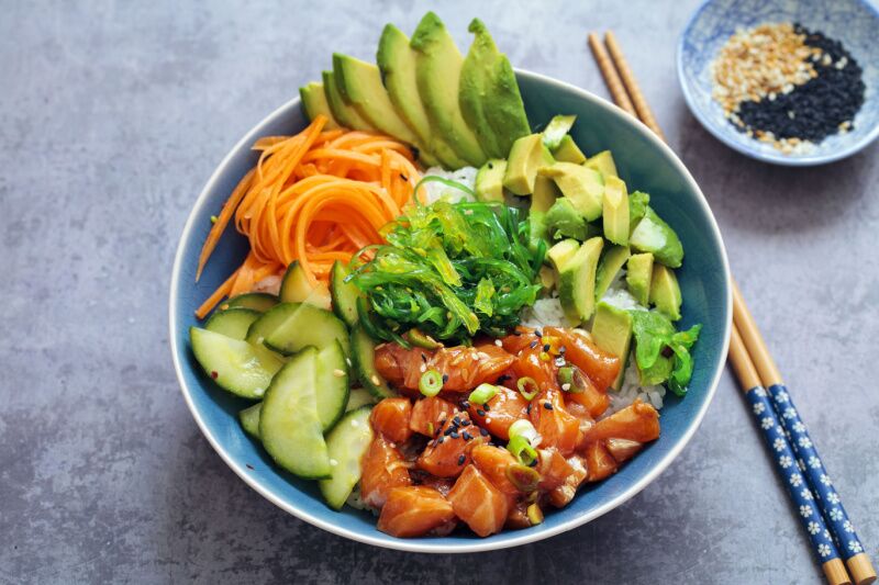 Poke bowls - Summer Birthday Party Ideas for Kids and Adults