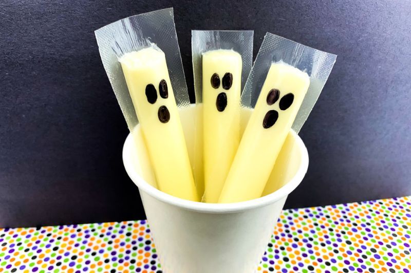 Halloween party ideas for kids - ghost cheese sticks