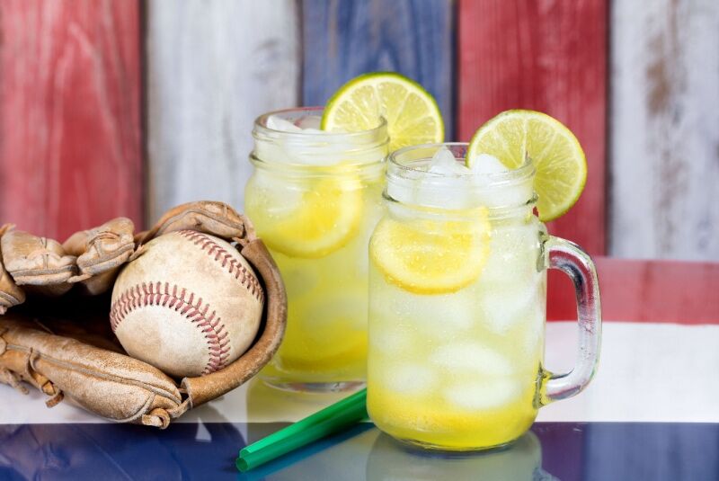 baseball themed party - lemonade