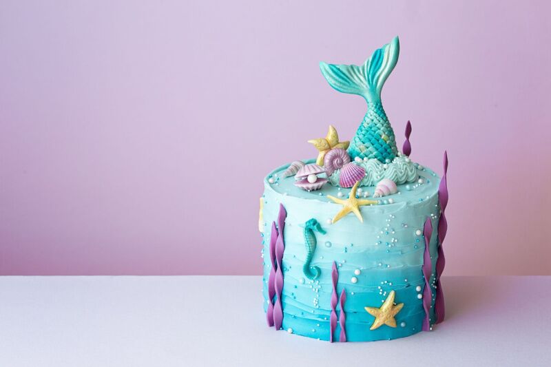 Mermaid birthday cake - mermaid party ideas
