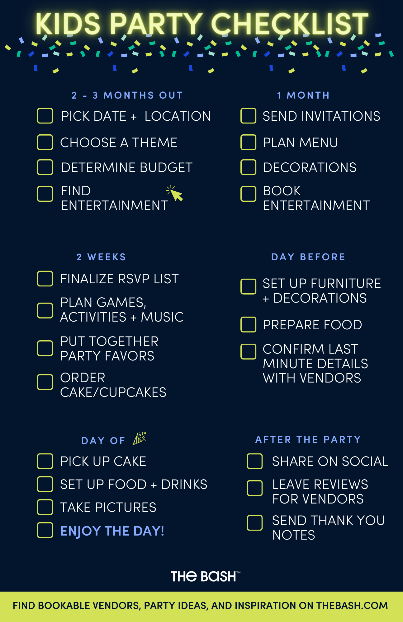 Download this Kids Party Checklist PDF