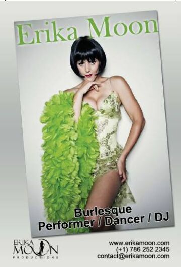 Burlesque & Cabaret Erika Moon - Cabaret Dancer - Miami, FL - Hero Main
