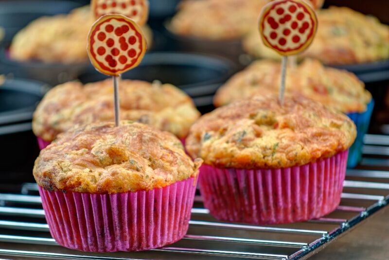 block party ideas - pizza muffins