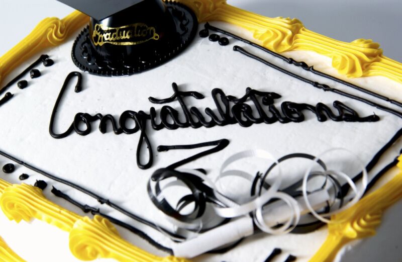 Graduation cake graduation pool party idea