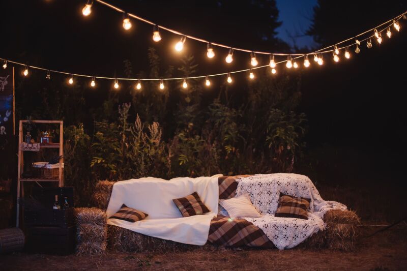 Fall party ideas - string lights