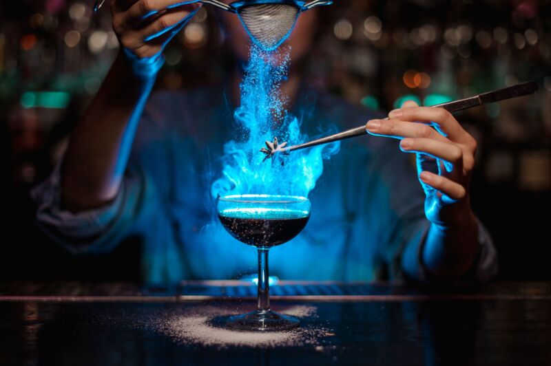 Hocus Pocus party idea - virgin black flame cocktail