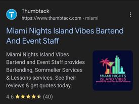Miami Nights Island Vibes Crew - Bartender - Miami, FL - Hero Gallery 2
