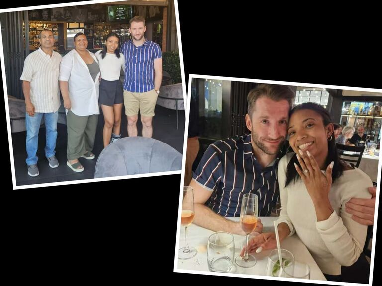 ...and here comes the unraveling, as promised...! Prior to Christmas, Varique and Ryan had been secretly 'ring-shopping' in Cape Town. After all, had Ryan attempted to buy Varique a surprise engagement ring without Varique's stylistic eye and involvement, then it is safe to say that the gift receipt would have been put into action pretty swiftly! However, with the perfect 'fiancé-approved' ring now in hand, (or pocket, technically), all that was left was for Ryan to find the perfect opportunity to pop that all-important question!
Many special days and accompanying bottles of champagne came and went between Christmas and New Years, but it was on the 4th January - one of the most insignificant, non-noteworthy days in the whole yearly calendar - at a busy upmarket restaurant with Varique's parents, when Ryan decided the time was right to ask Varique to marry him! Varique's parents, who were of course more surprised than Varique at this point, were hugely overjoyed, as were the newly engaged couple and, to quote a famous Monty Python Movie, there was much rejoicing! 