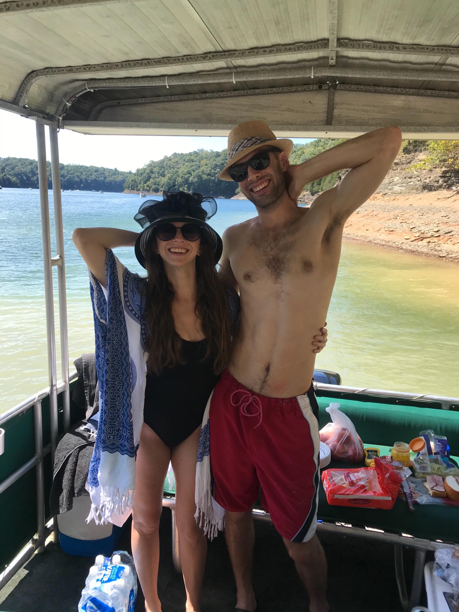 Rented a boat and went camping