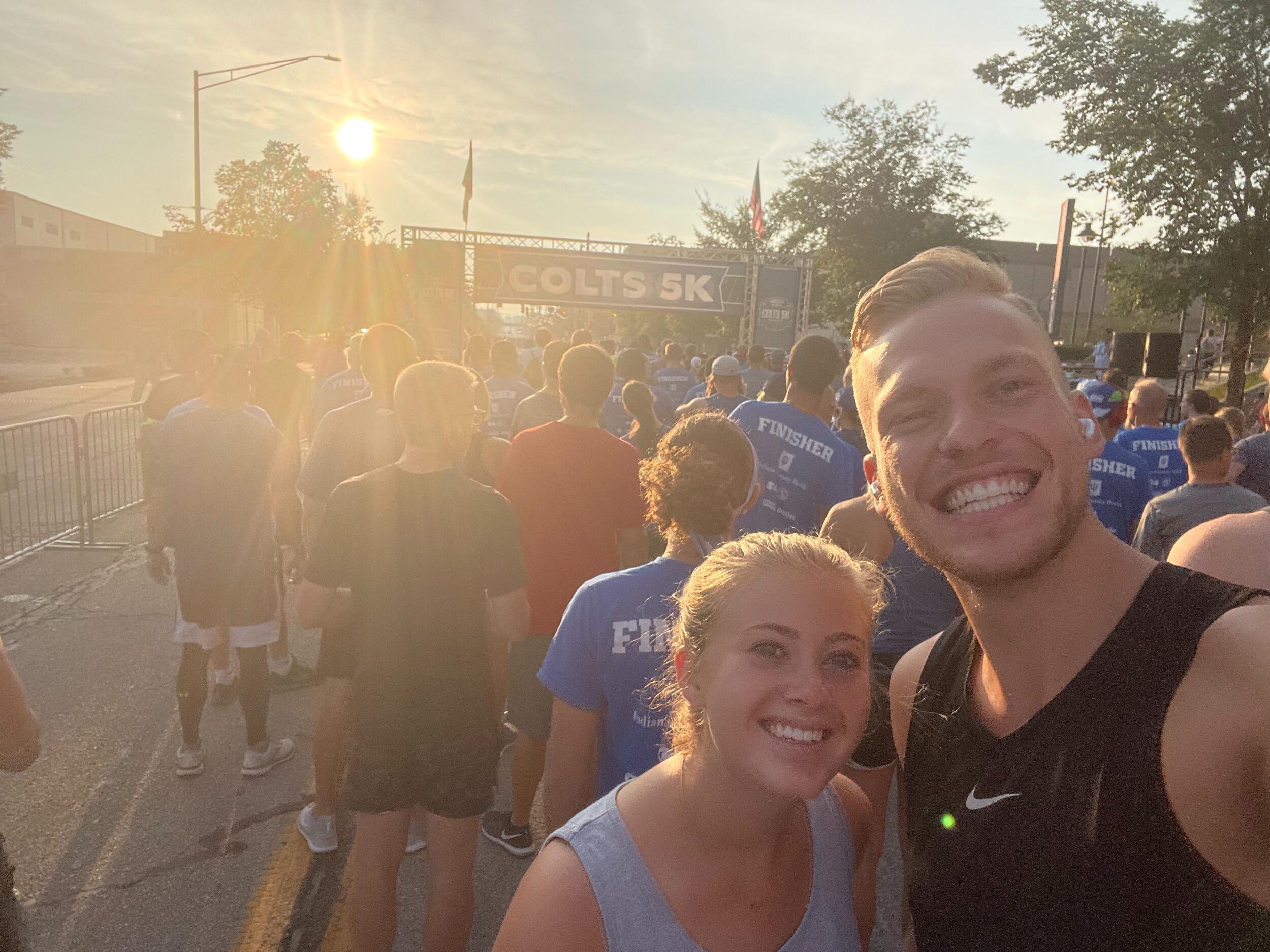 First picture together at the Colts 5k! 
Before we even started med school & before we really knew each other. Alyssa filled in as a last second sub because Taylor already picked up on the fact that she loved to run! 