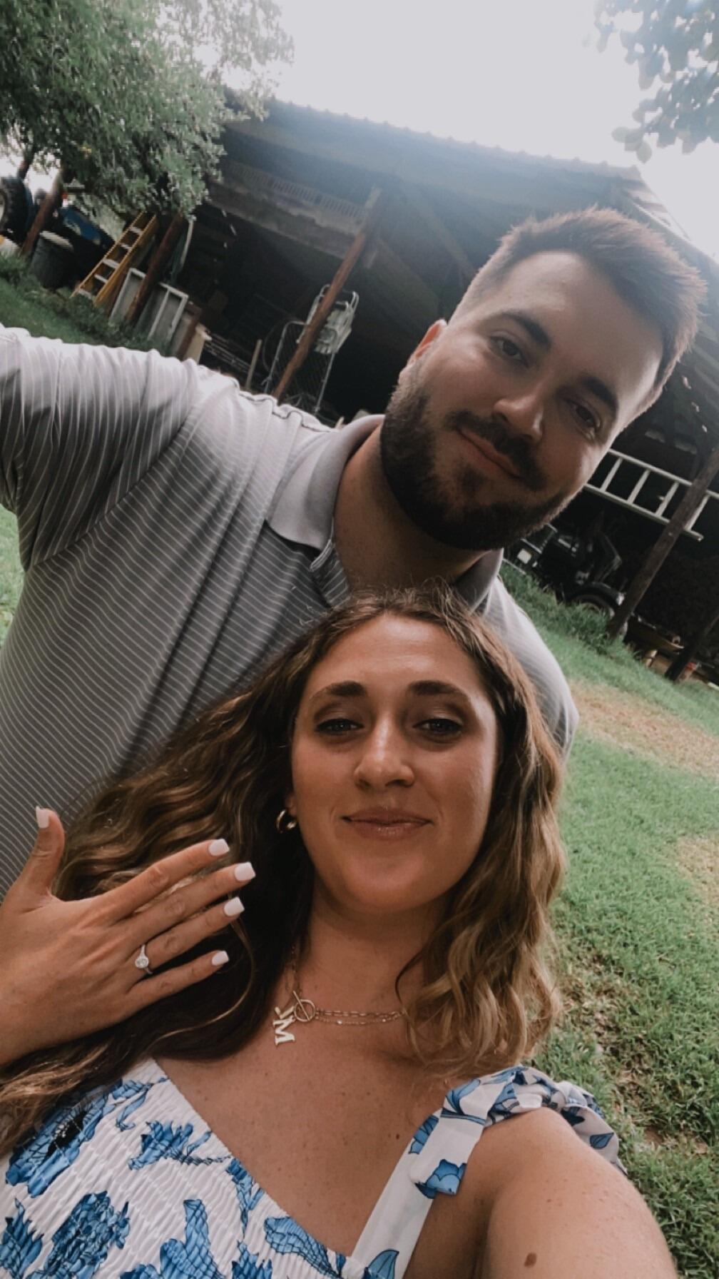 Celebrating our engagement with Logan's family!