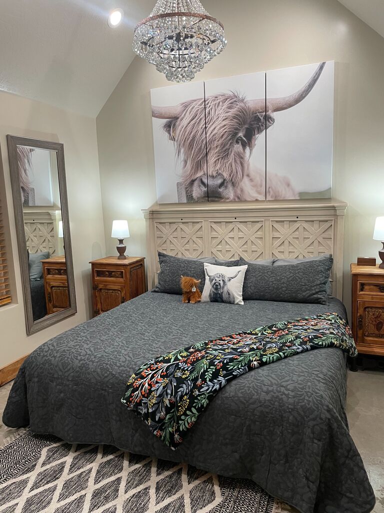 Cedar City, UT where our Airbnb was suspiciously Highland Cow themed.