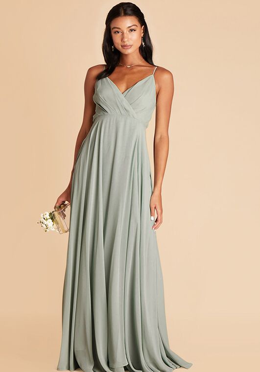 white christmas dresses Juliette Pleated Chiffon Maxi Dress - Silver main image 1