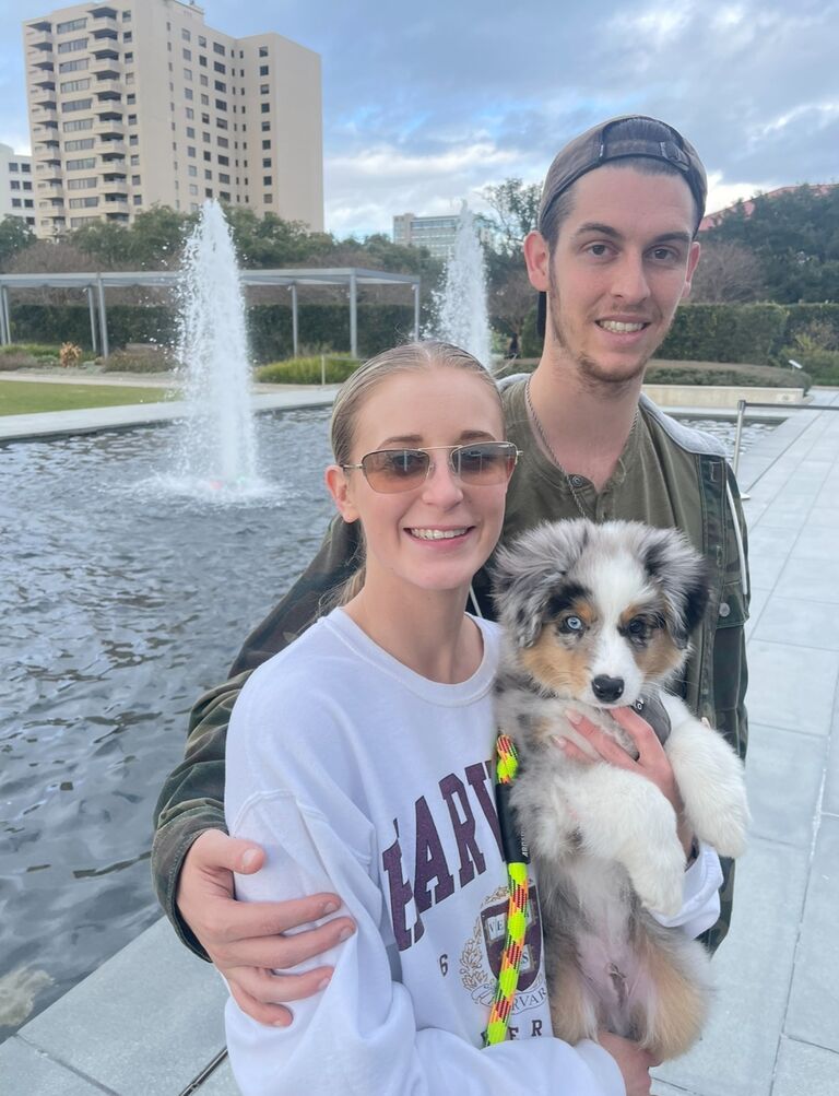 We got our first dog together