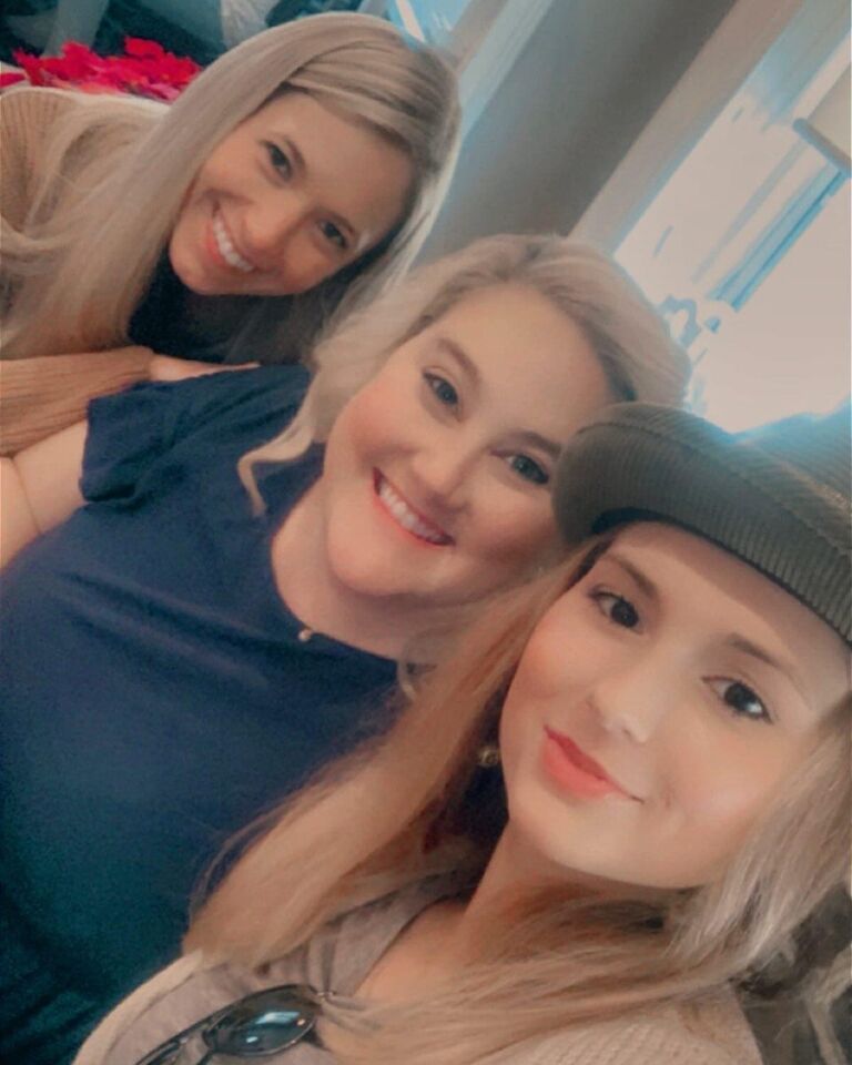 McKenzie, Addie, and Dani at Brunch. Addie and Dani are two of the bridesmaids.