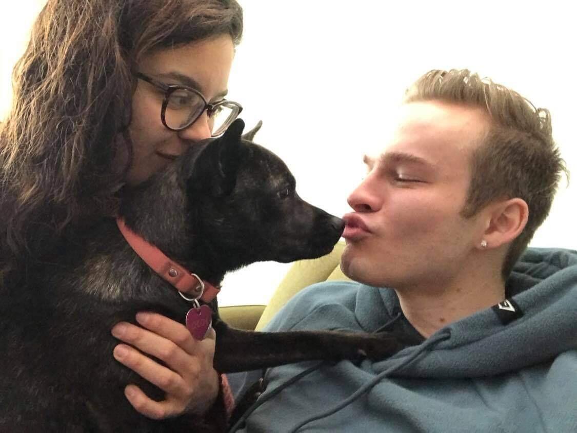 Chi Chi has always been an integral part of their relationship and as such, sharing kisses with her became a very regular occurrence.