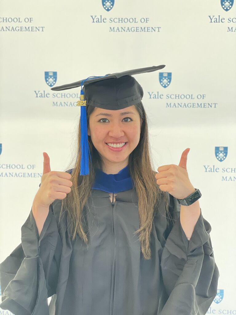 Mimi's graduation with MBA from Yale