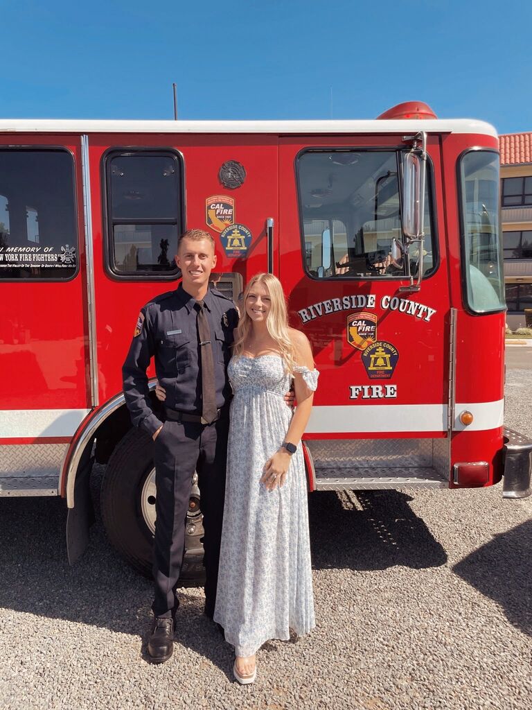 Celebrated Brandon graduating CalFire's Fire Fighter's Academy down in Riverside, CA