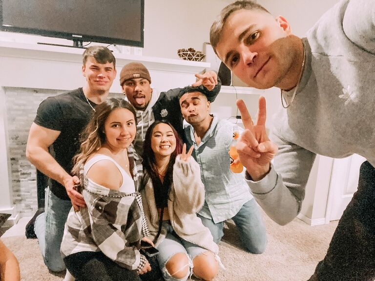 First New Years together, at Chandlers friends    house
