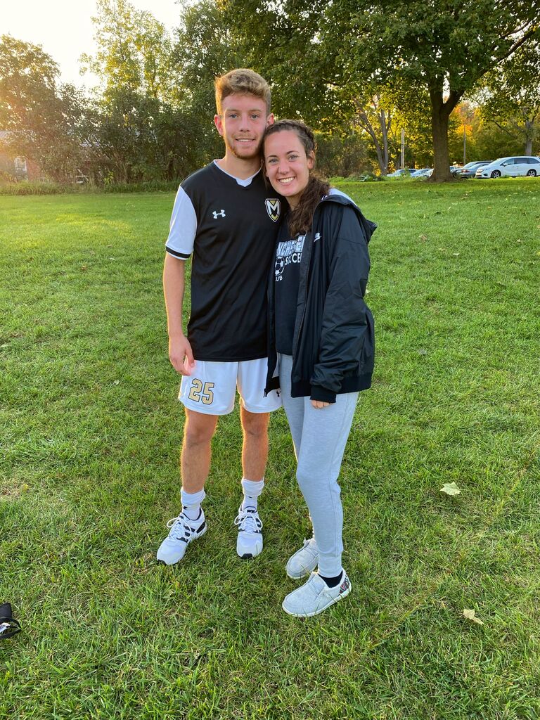 Lainey and Ian met their freshman year of college at Manchester University. Here they both played soccer, sat across from each other in their freshman business class, and shared several mutual friends.