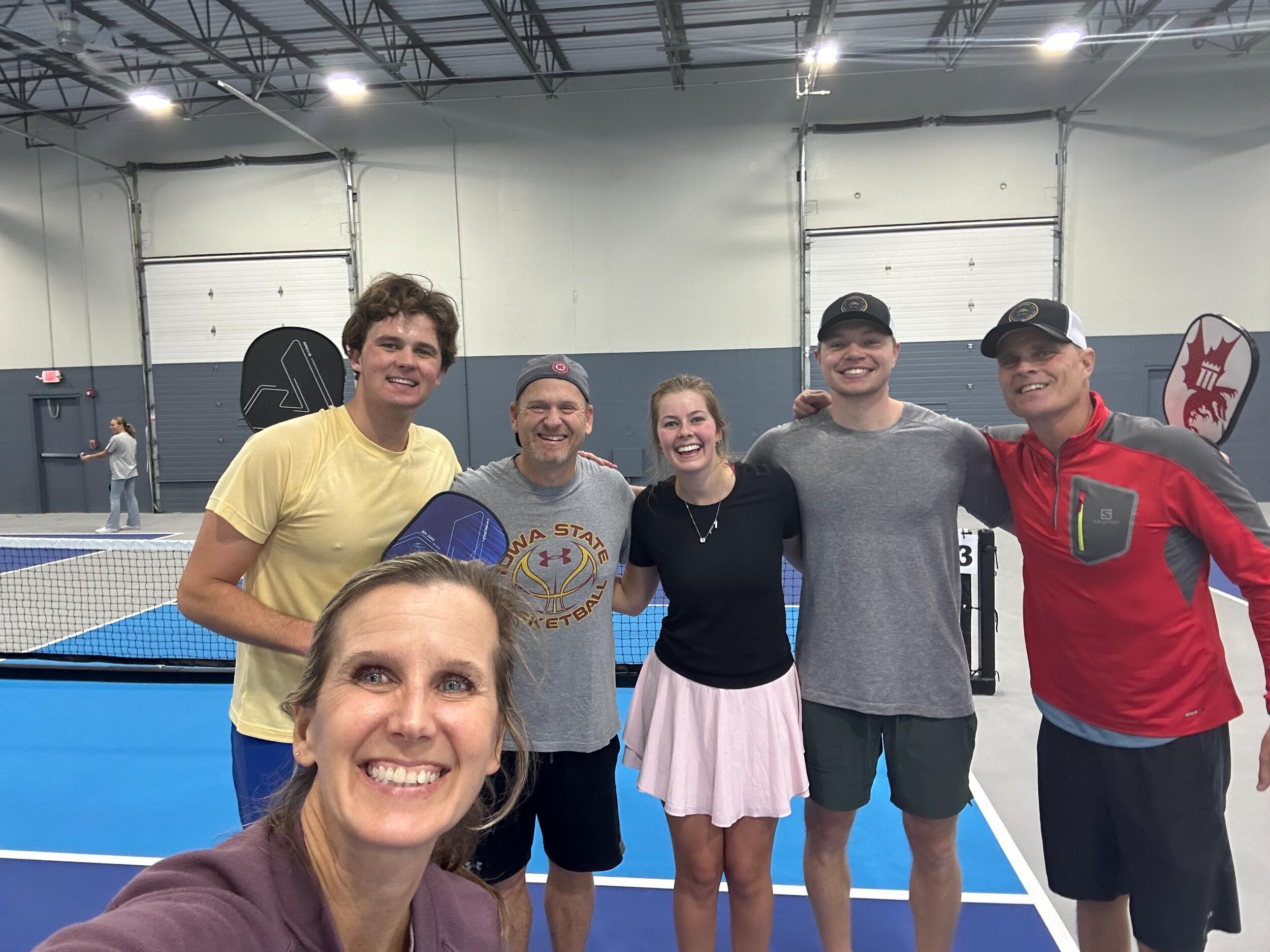 Riley joined Hannah and her family for Thanksgiving, where they participated in the annual Pickleball tournament. 