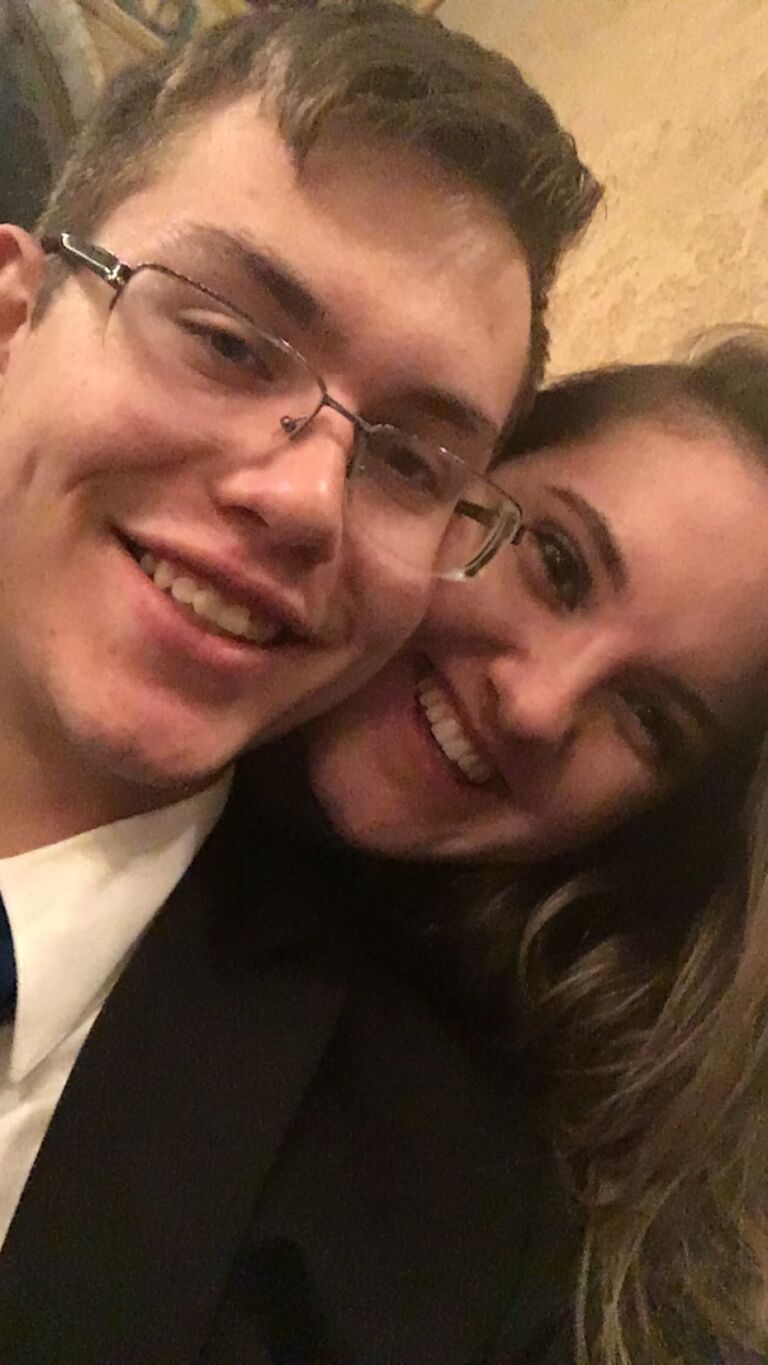 When we went to the formal that Hapner Hall hosted.