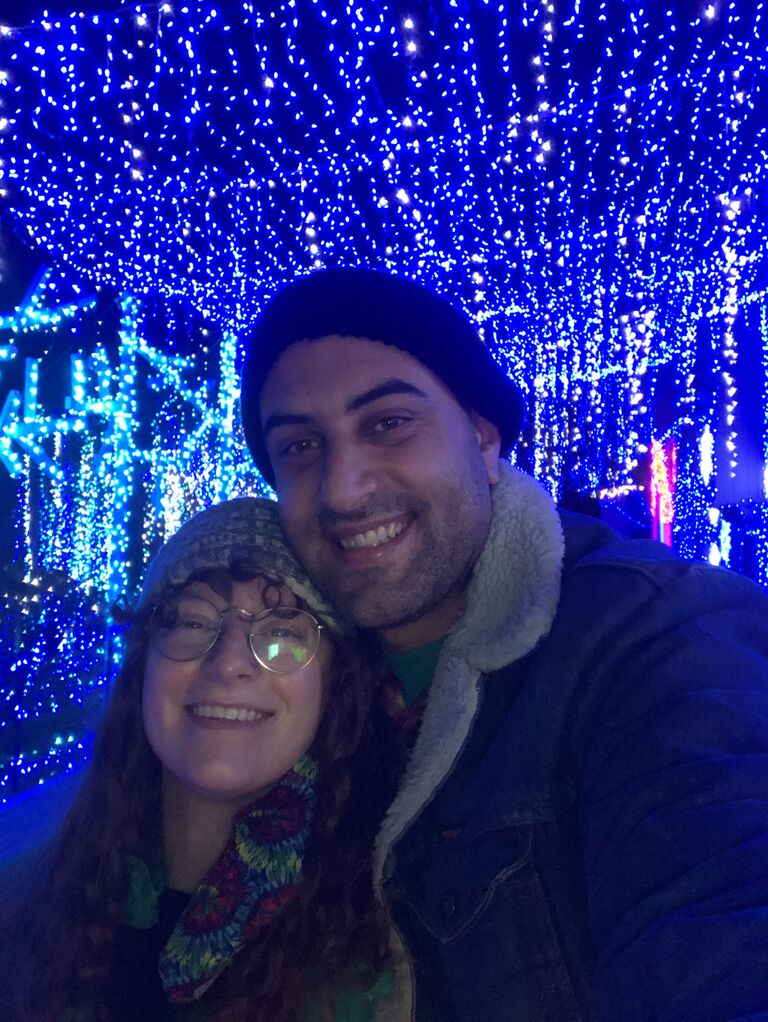 The Cambria christmas lights always makes for a fun and colorful selfie. 