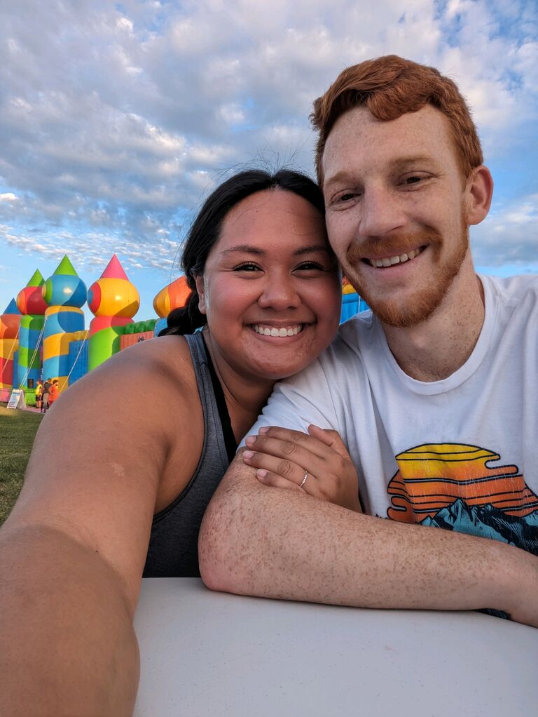 Letting out our inner child at the World's Largest Bounce House in Cincinnati, OH!