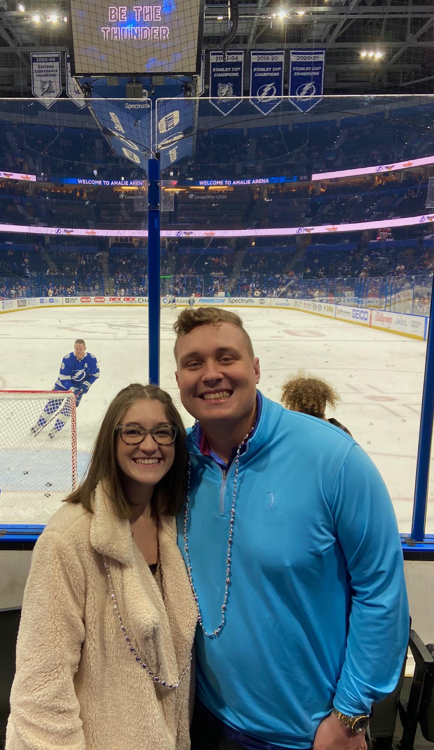 Cheering on the Tampa Bay Lightning!
