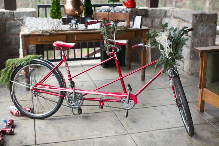 Vintage Red Western Flyer Tandem Bicycle