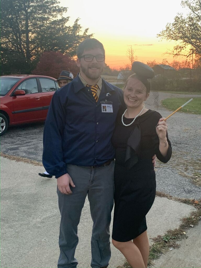 First Halloween! Burt Macklin, FBI, and Janet Snakehole.