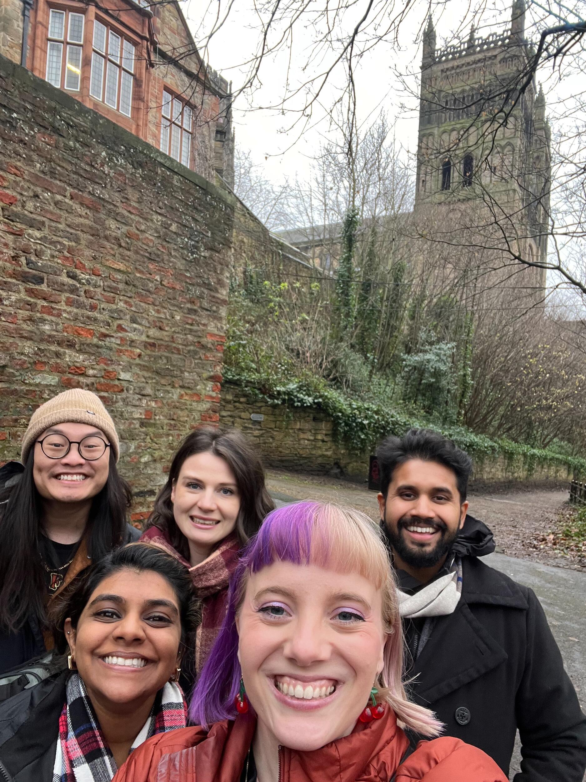 K&T visit Manchester with friends. T's first time out of the country.