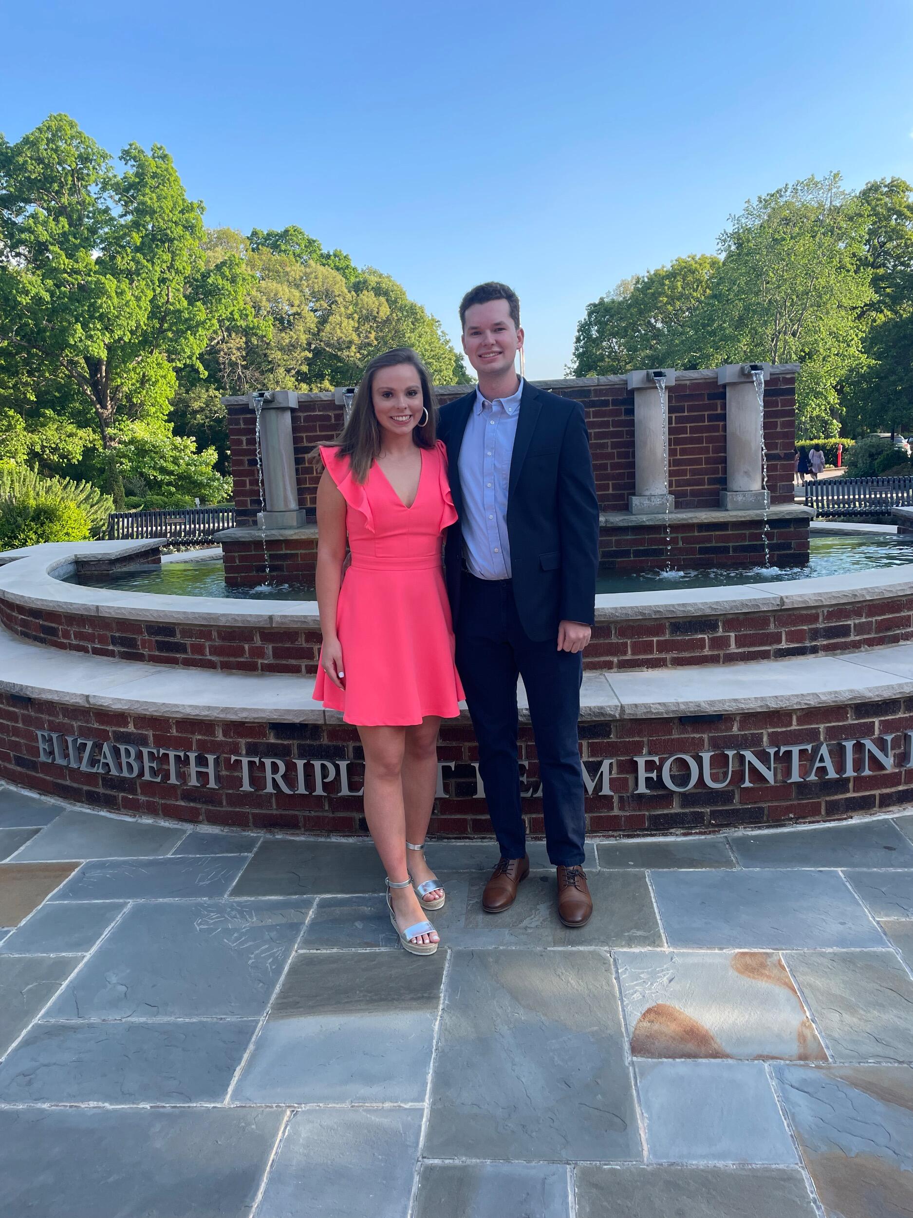 We met on a blind date for a formal. This was the first picture of us together!