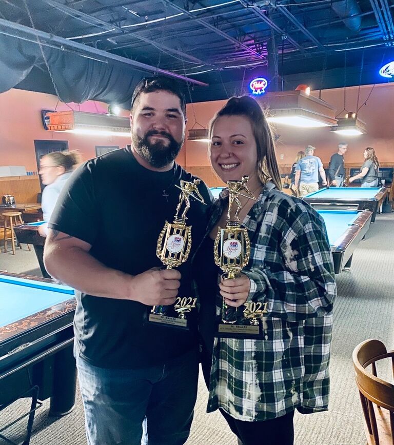 We played (and won) our first pool tournament together!