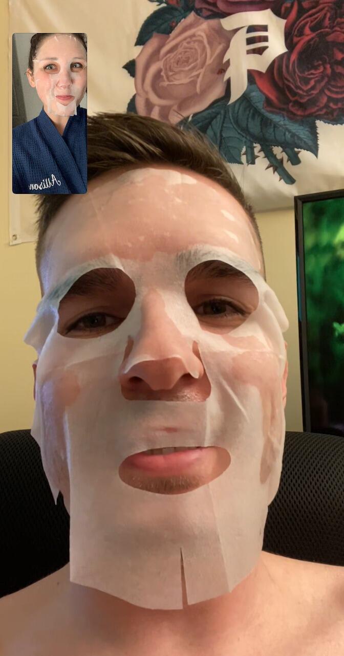 Monday Mask night to get their skin ready for their upcoming vacation to CANCUN together!