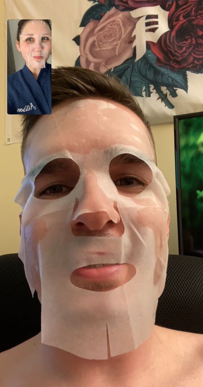 Monday Mask night to get their skin ready for their upcoming vacation to CANCUN together!