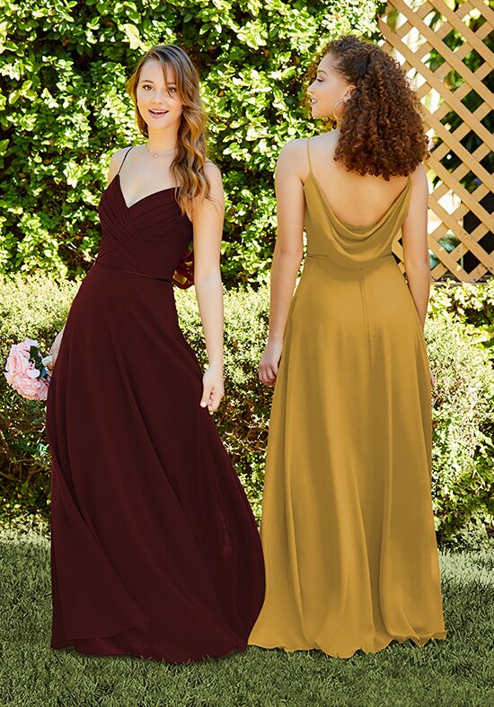 Christina Wu 22099 Portrait Neckline Tie Back Bridesmaid Dress