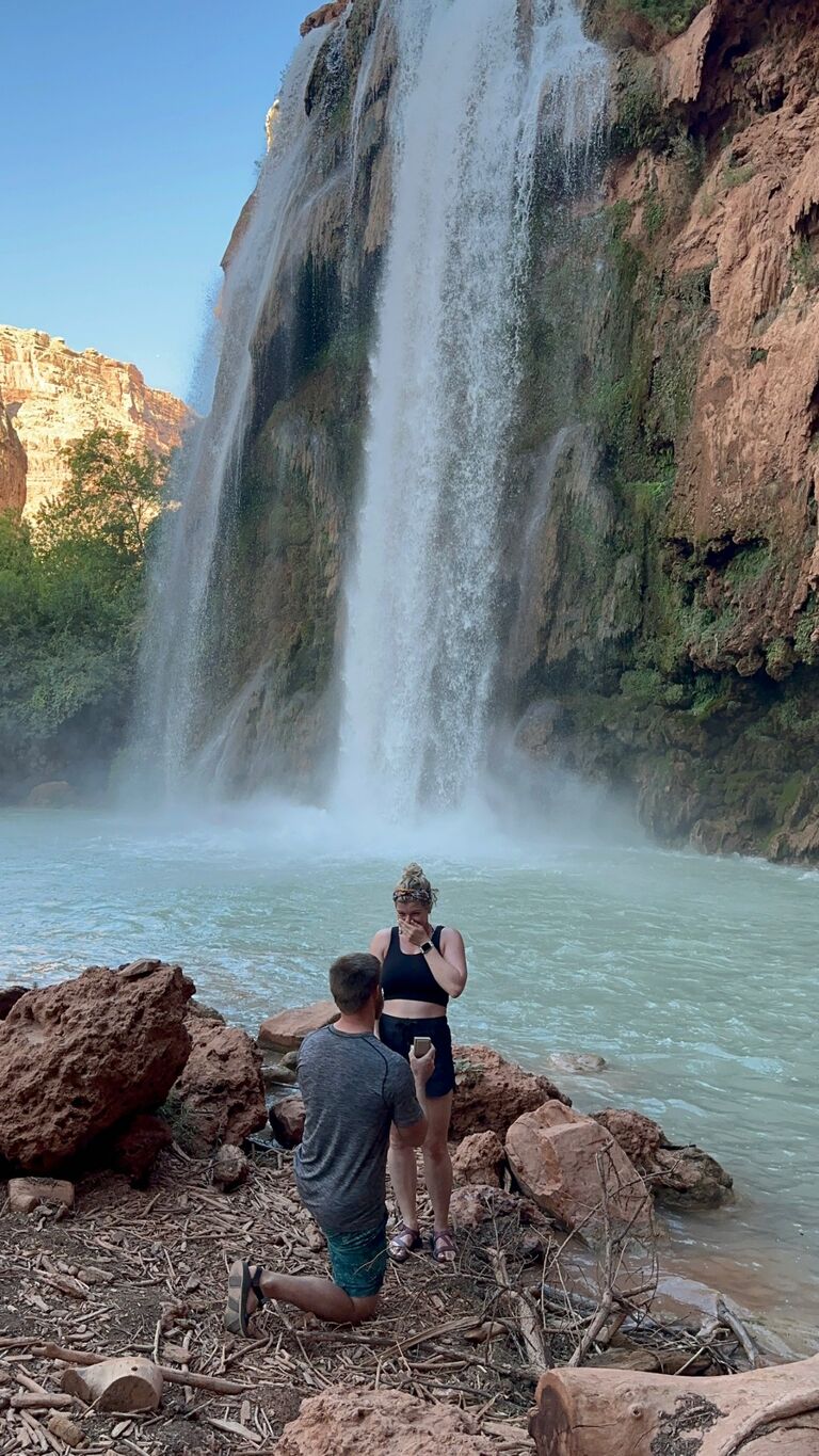 Kevin proposed in front of Havasu Falls!!