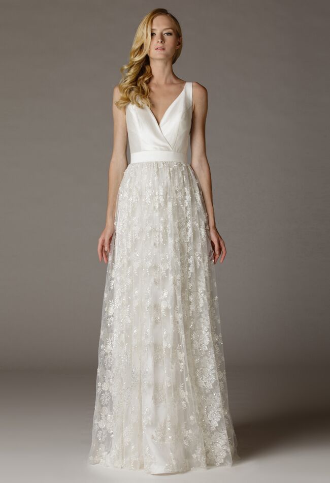 Aria Wedding Dresses 2015 Incorporate Feathers and Ruffles for Fall
