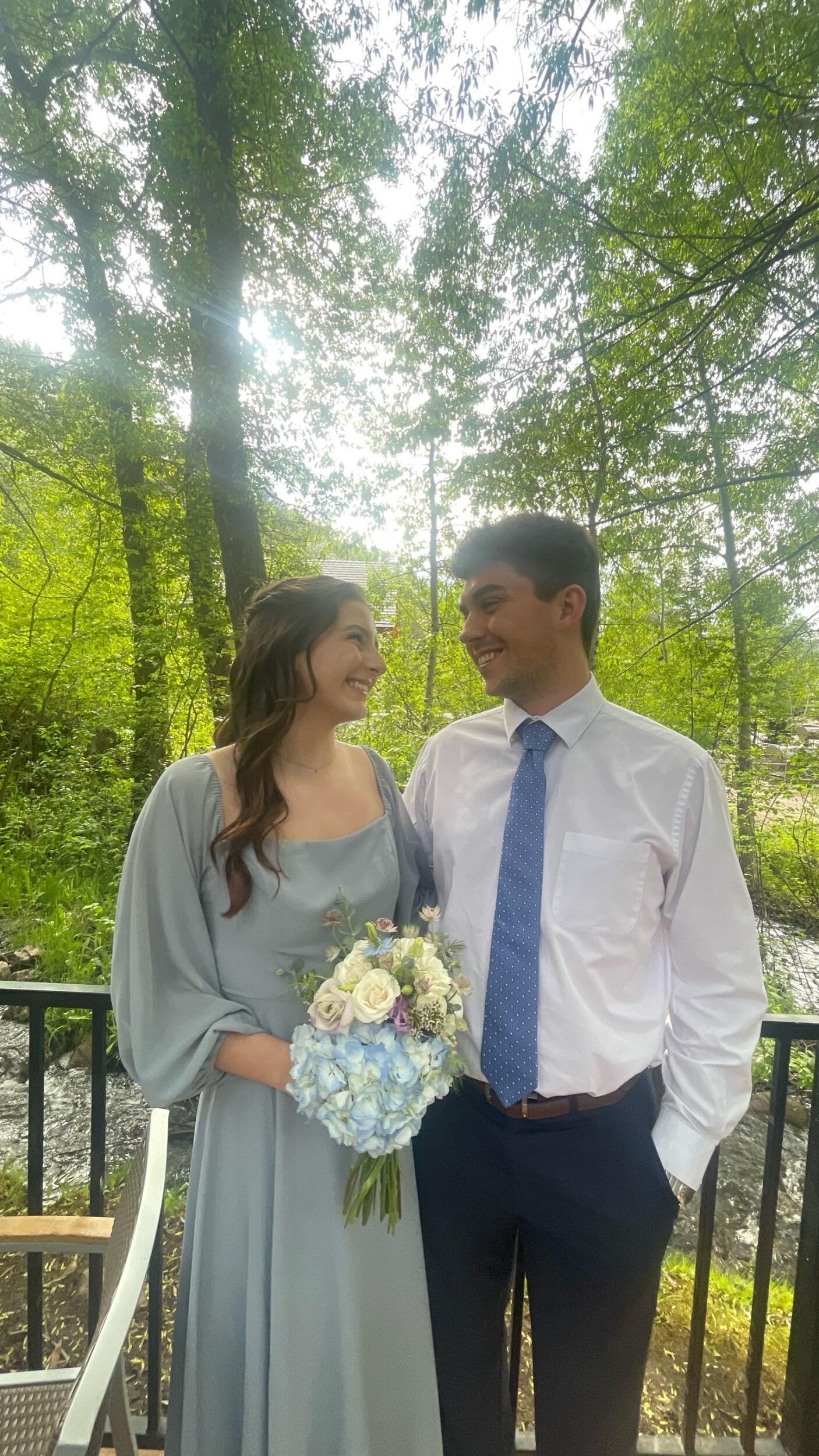 After driving over 20 hours together to Vail, Colorado, Shan and Austin celebrated her friend Trevi's wedding, where Shan had the honor of being a bridesmaid.