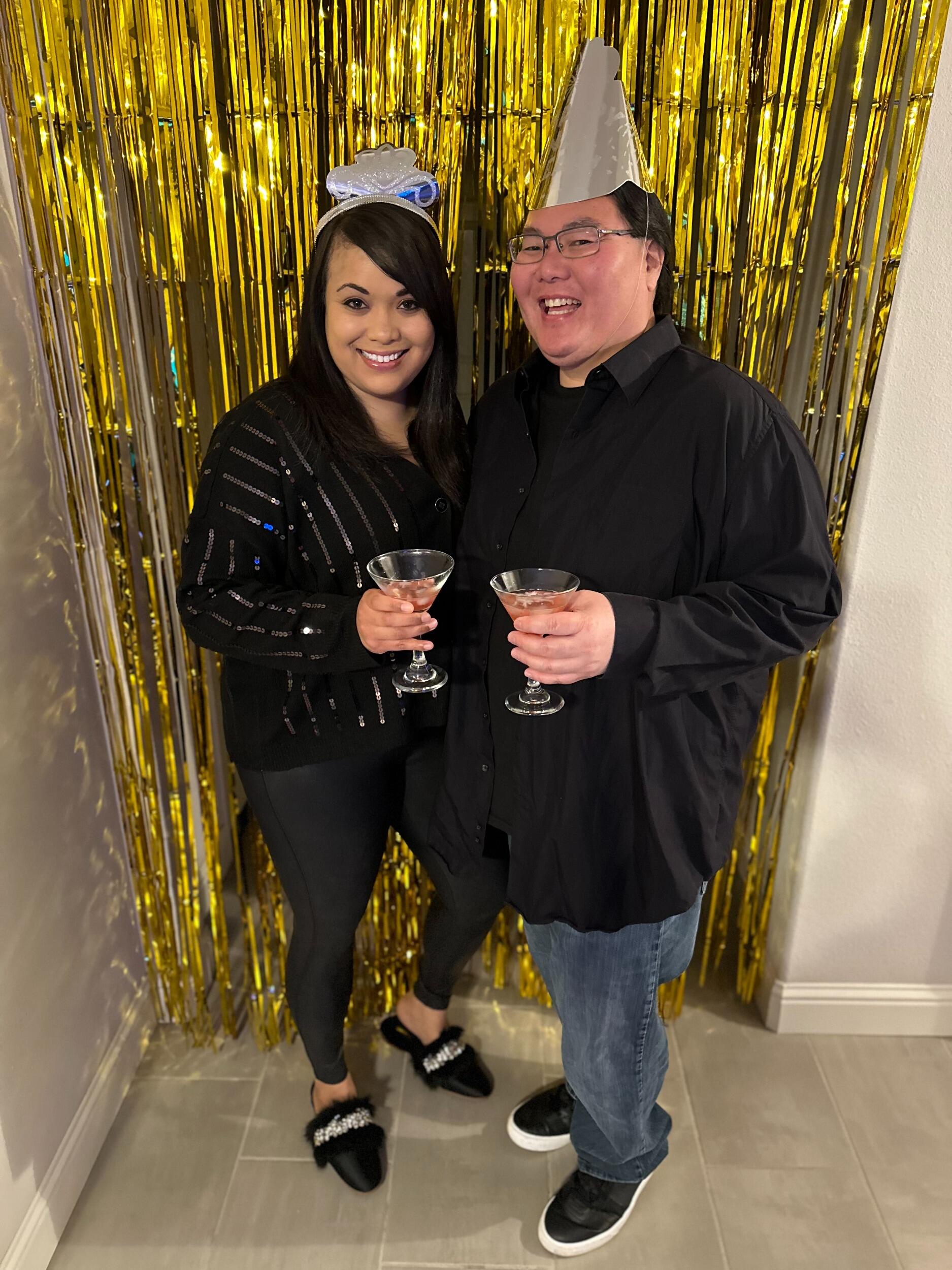 Ringing in the 2024, the year of their union, with friends.