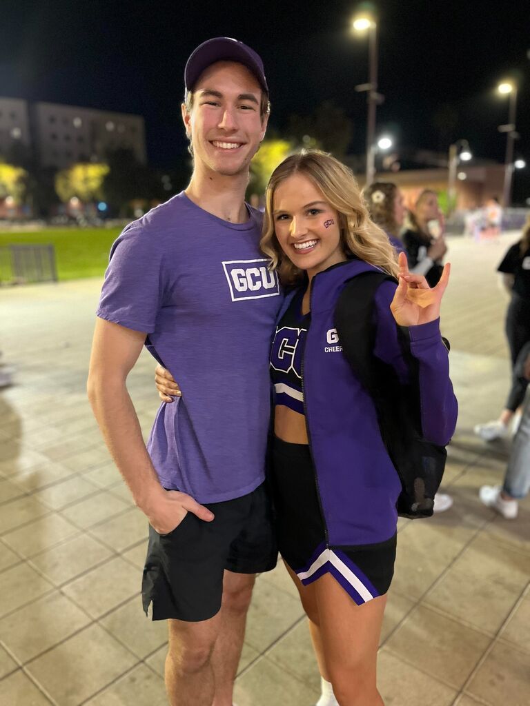 Sarah's freshman year of college, and Corbin's sophomore year at GCU.