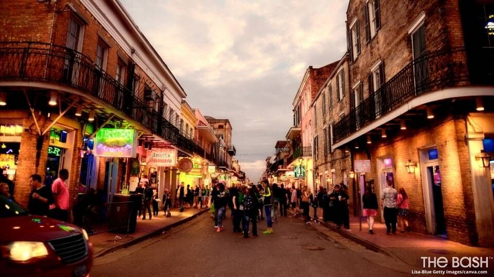 Bourbon Street Mardi Gras Zoom Background