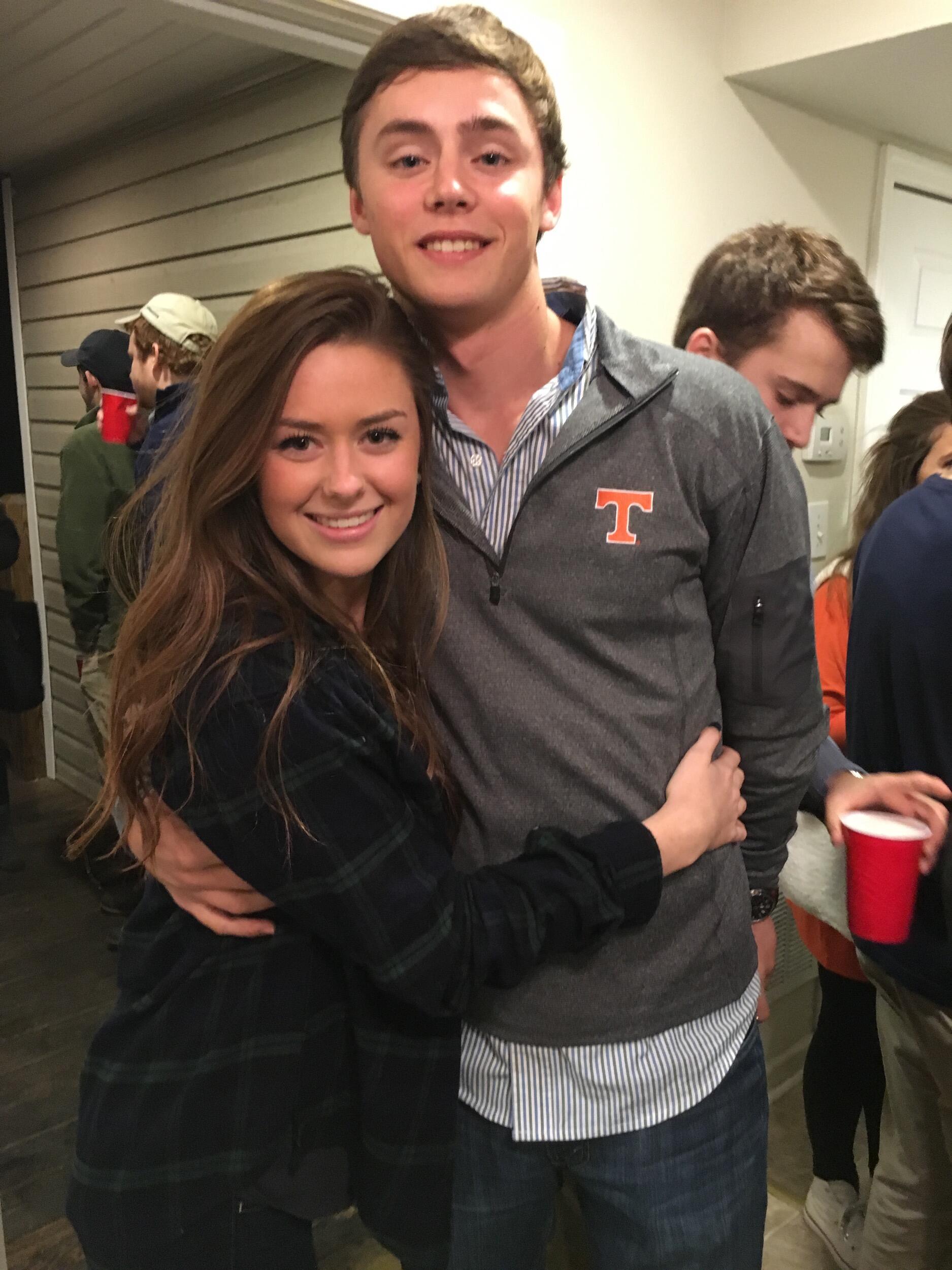 Jack-Thomas & I met our first semester of college in a public speaking class.  I asked one of my sorority sisters to scheme up & find Jack-Thomas' number for me.  Of course, once I had his number, I was too nervous to text him, so my friends drafted up a text to invite him to our sorority formal.  Unfortunately, Jack-Thomas replied by saying he was already busy attending another sorority's formal the same night.  