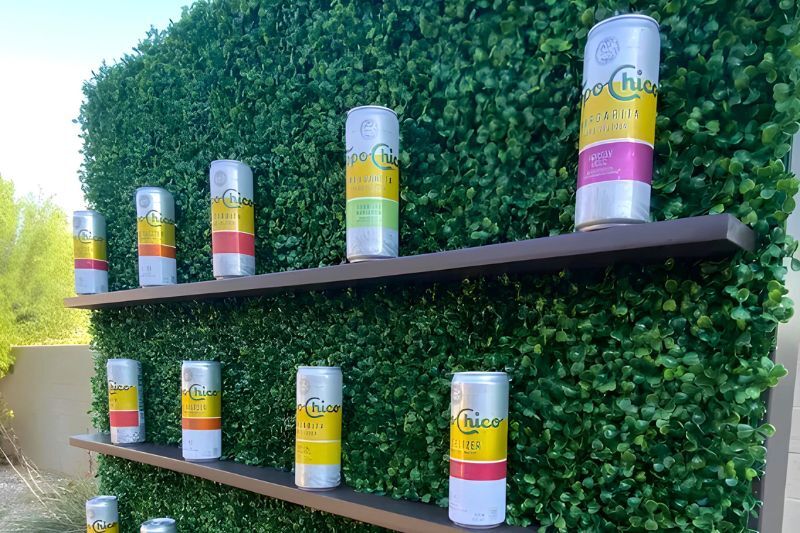 End of summer party ideas: beverage wall
